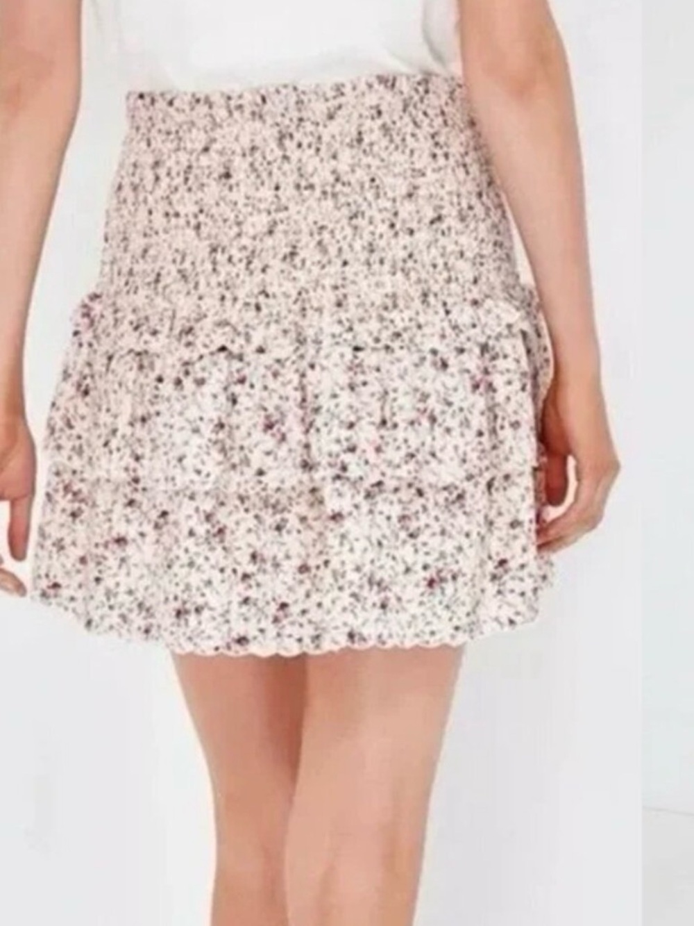 Tuckernuck Hyacinth House NWT Steff Floral Smocked Cotton Mini Skirt Size M